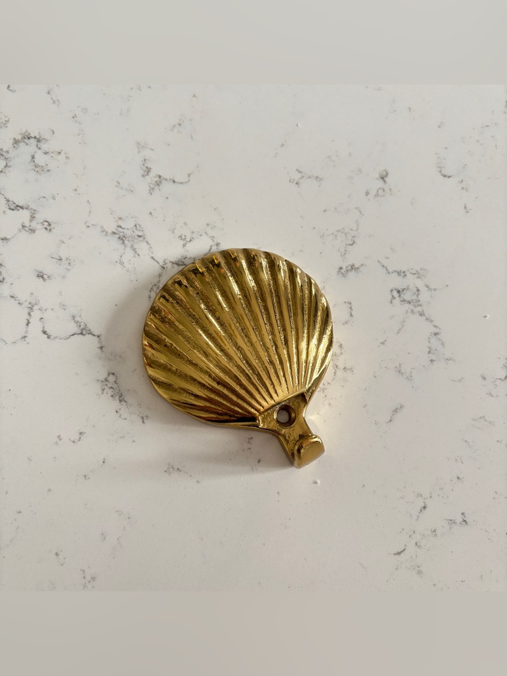 Vintage Brass Clam Shell Wall Hook | Brass Shell Key Holder | Towel Holder